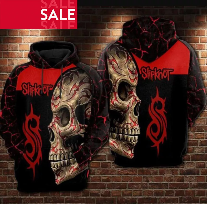 Hoodie 3D For Fan Slipknot Unisex Shirt, Halloween Gift, Skull Hoodie, Unisex-image