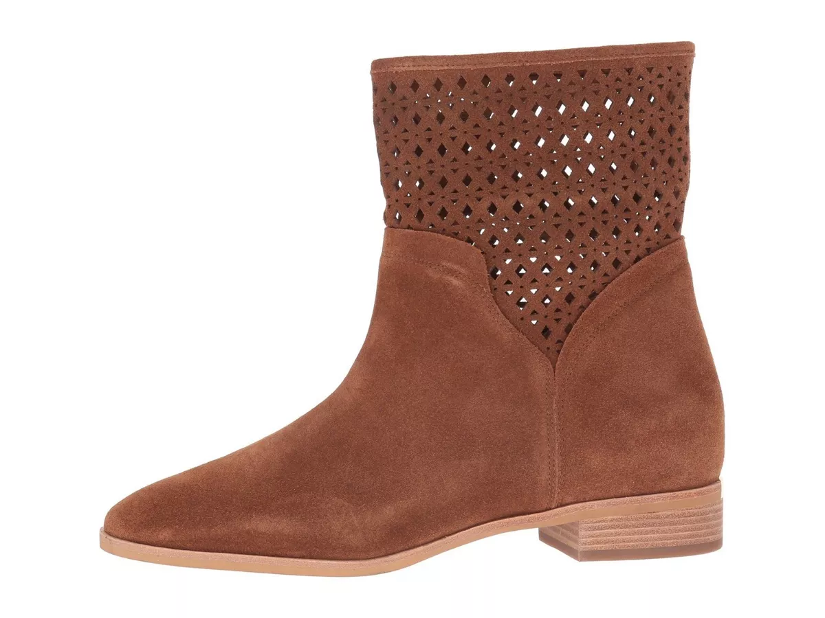 MICHAEL Michael Kors Sunny Bootie Dark Caramel Suede Women Size 5 265 NEW