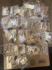 UNO de 50 Letters SILVER / GOLD Plate Pendant. PLEASE READ DESCRP PRIOR TO Order