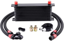 LokoCar Universal Transmission Oil Cooler Filter Adapter Kit 10 Rows AN10 Black