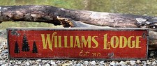 Personalized Lodge or Cabin - Established - Rustic Hand Made Vintage Wood Sign
