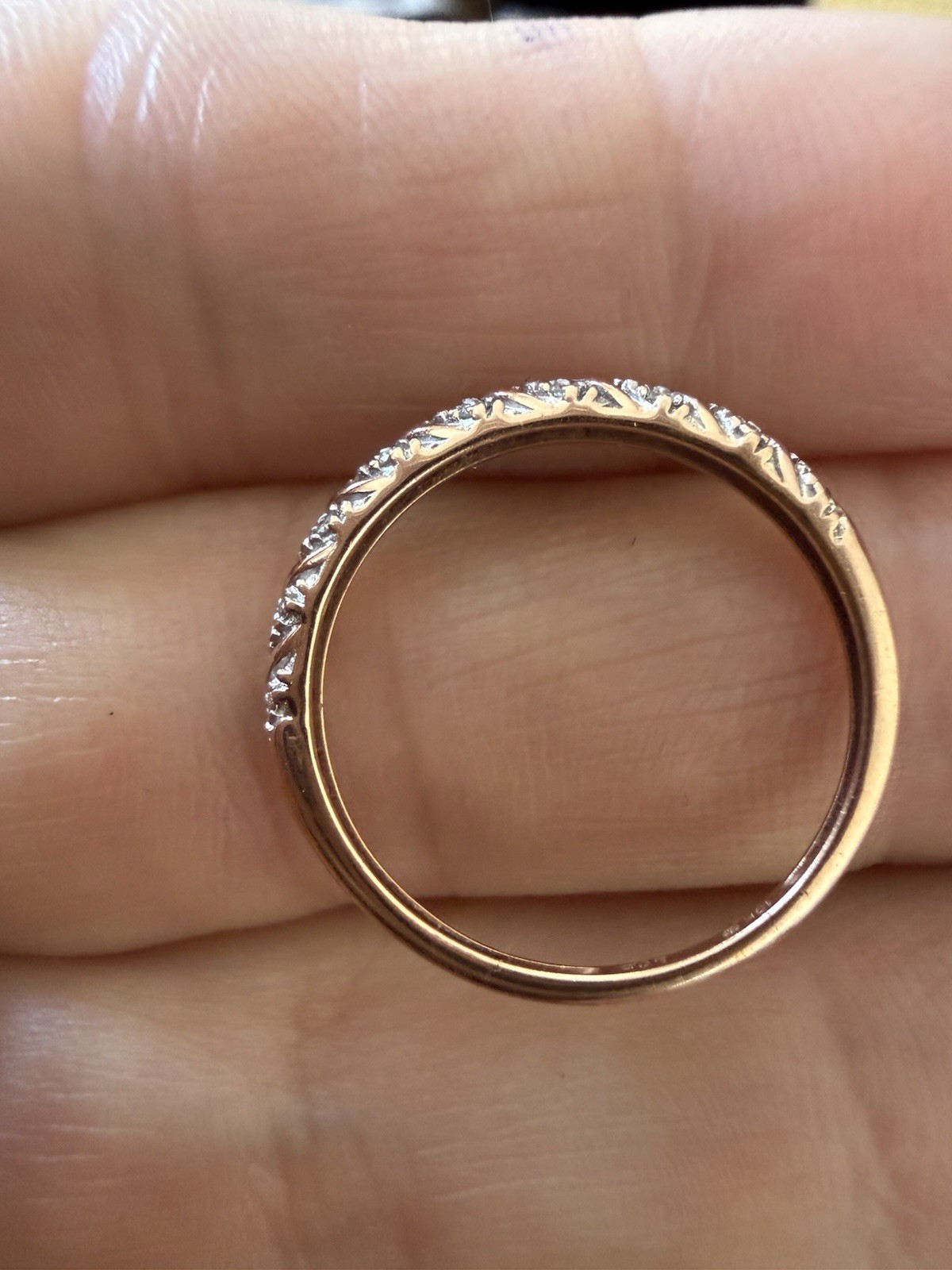 1.15g Solid 10k Rose Gold Stackable Sculpted Cabl… - image 18