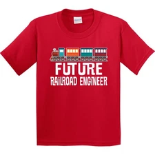 Inktastic Future Railroad Engineer Train Youth T-Shirt Engineering Boys Clothing