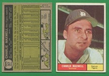 1961 Topps Baseball ~~~ CHARLIE MAXWELL ~~~ No. 37 ~~~ Free S/H ~~/