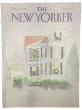 New Yorker magazine Cover Only December 23 1985 Susan Davis House in Snow New Yorker magazine Cover Only December 23 1985 Susan Davis House in Snow