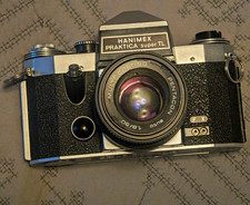 Hanimex Praktica super TL Vintage SLR Film Camera Black/Silver for parts