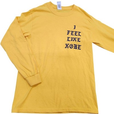 Kanye West I Feel Like Kobe Mamba Day Long Sleeve Shirt Yellow Mens Small S