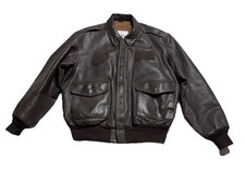 Vtg Avirex Brown Leather A-2 Bomber Flight Pilot's Jacket USA Made Men's Xl USAF