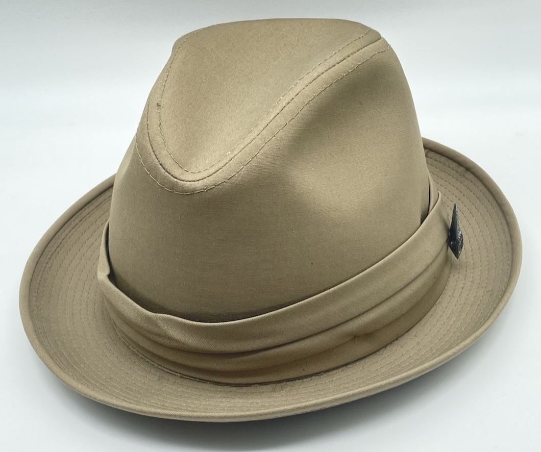 Vtg London Fog Fedora Men's Country Rain Hat Fedora Tan Size 7 1/8