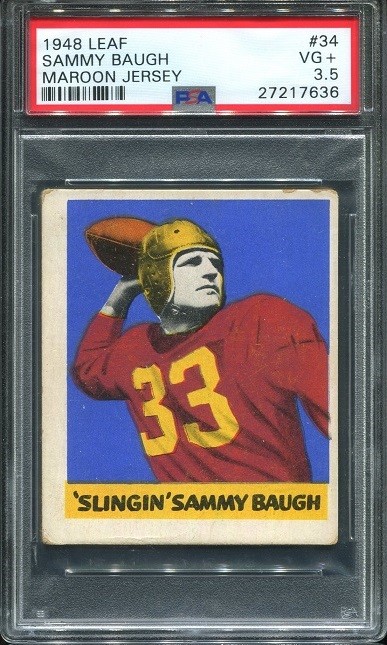 1948 Leaf #34 Sammy Baugh RC PSA 3.5 Washington Redskins HOF TCU