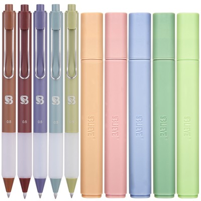 BLIEVE - Aesthetic Highlighters and Gel Pens 1 Count (Pack of 10), EARTHY 