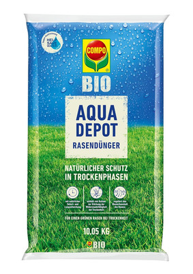 COMPO BIO AQUA DEPOT Rasendünger 10,05kg für gesunden Rasen bei Trockenheit 10kg