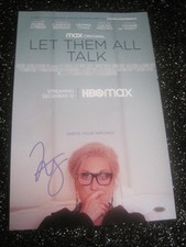 MERYL STREEP HAND SIGNED 11X17 MINI POSTER LET THEM ALL TALK AUTOGRAPH W/ COA