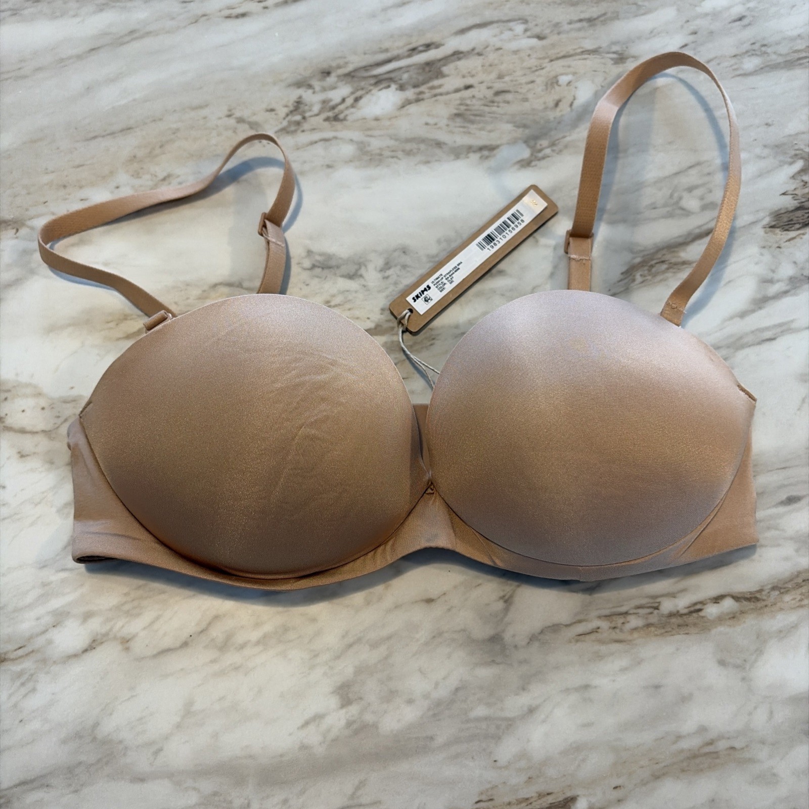 Skims Ultimate Push Up Strapless Bra Size 32c Clay