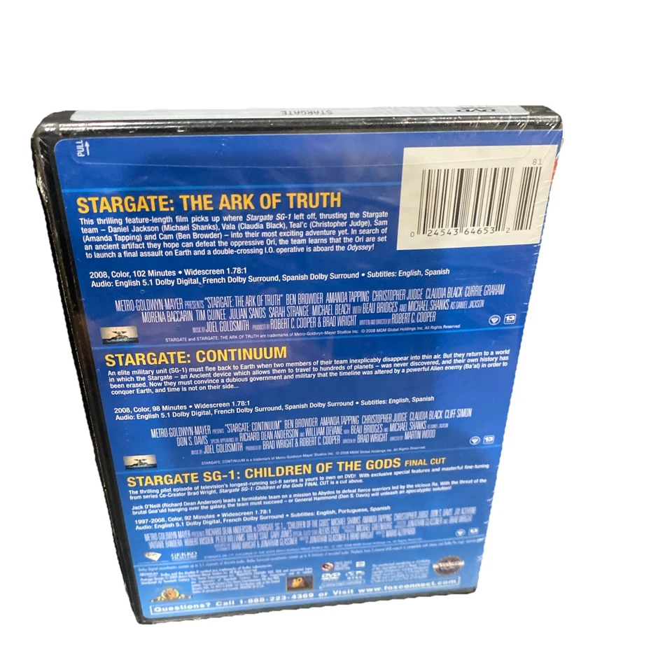 Stargate DVD Triple Pack Ark of Truth, Children of the Gods: Final Cut Continuum - Image 2 of 3