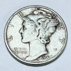1945 Mercury Dime, Winged Liberty Head, 90% Silver, Very Fine Condition #4400