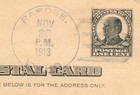 PARDEE, IDAHO. 4-BAR CANCEL. DEAD POST OFFICE. GHOST TOWN. 1913. #UX20. — photo 1