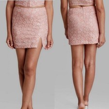 Wild Fable Pink White Floral Mini Skirt