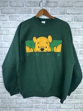 Vintage Disney Green Winnie The Pooh Crewneck Sweatshirt Size XXL Made In USA