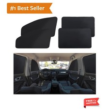 Car Window Shades - 4 Pcs Car Privacy Curtains - 100 Block Light Car Window ...