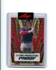 2024 Leaf Metal Red Flood Gold Super Prismatic Proof Ralphy Velazquez Rookie 1/1