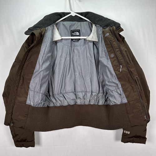 The North Face Prodigy 600 Jacket Womens Small Brown Down Puffer Bomber Zip - Picture 6 of 10