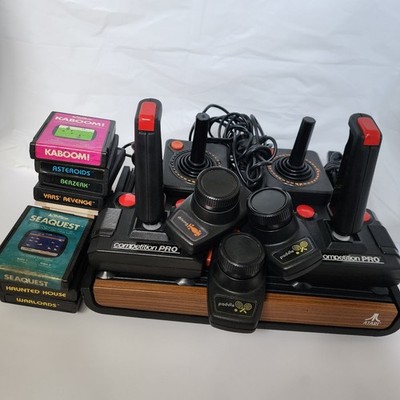 Atari 2600 Heavy Sixer Console Vintage 1977 Sunnyvale CX-2600 7 Games Bundle