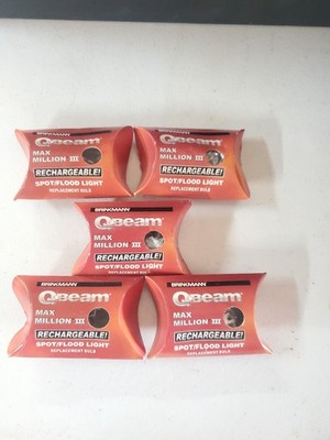 (X5) New Brinkmann Q-Beam Max Million III Spotlight Floodlight Replacement Bulbs