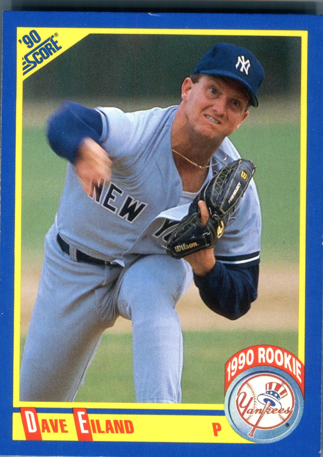 1990 Score Dave Eiland #652 RC Rookie Card New York Yankees MLB Baseball Pitcher