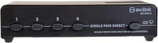AV:Link 4-Way Speaker Switch Selector – Audio Splitter for Up to 4 Stereo Pairs