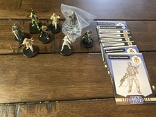 WOTC Star Wars Miniatures - Human Fringe Lot Of Figures w/ Cards