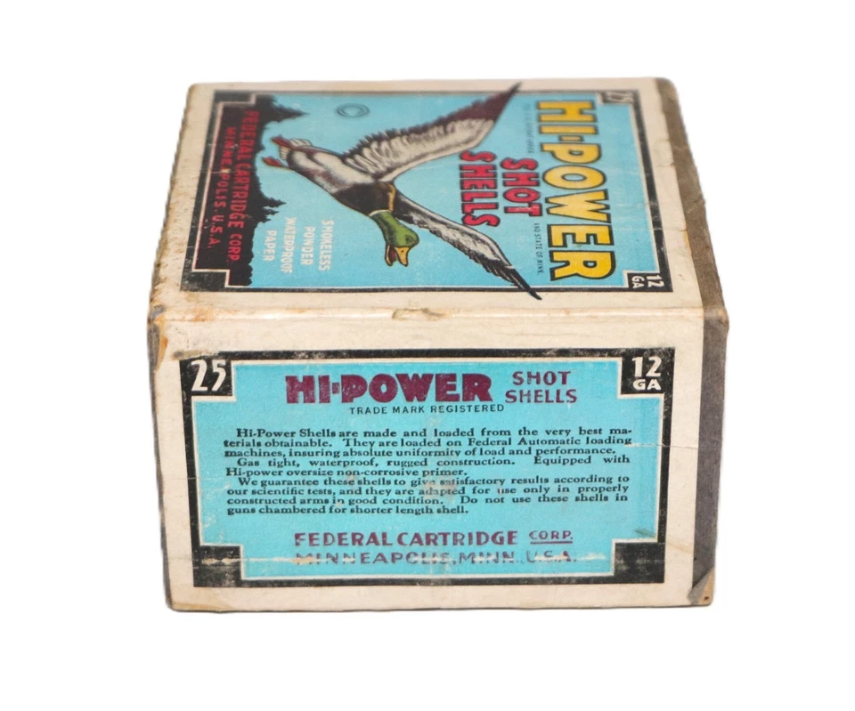 Federal Hi-Power 12 Ga. 2-Pc Escopeta Shell Box - VACÍA Foto 3 de 4