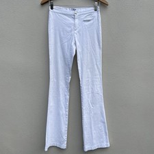 Moschino White high rise Bootcut Pants with Front Pocket Detail