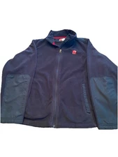 Chik Fil A Jacket Fleece Sweater Blue Restaurant Employee Full Zip Unisex Sz 2XL