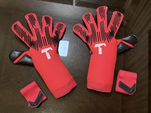 Titan Rebel 2.0 Solar Red Goalkeeper Gloves - Size 9 - Used with Minor Defects