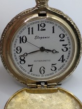 Elegance Vintage Pocket Watch Designed Case Manual Movement UNTESTED 47.4mm
