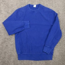 J Crew Sweater Mens Medium Blue Faded Sportswear Crewneck Sweatshirt Pullover