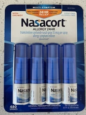 Nasacort Allergy 24 Hour 0.57 Fluid Ounce ApMpGI 4 Pack 120 Sprays/Pack. NEW