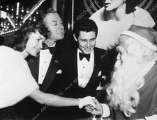 8b20-12195 Donna Reed Robert Young Eddie Fisher meet w Santa Claus 8b20-12195 8b