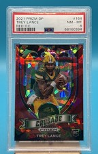 #164 Trey Lance Crusade RC - 2021 Panini Red Ice Prizm Draft Picks PSA 8 NDSU