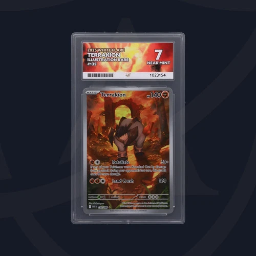 ACE 7   - Terrakion - 135/086 - White Flare - Pokemon Cheap Slab