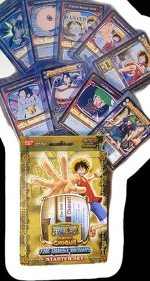 2005 One Piece CCG  The Quest Begins  Lot   Luffy, Wanted Rare, Meowban  Vintage