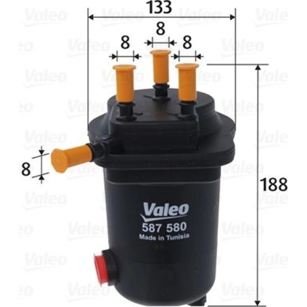 Valeo 587580 Kraftstofffilter FüR Renault Clio Kangoo Thalia BB CB SB0 1 2 LU-image