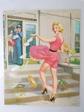 CALENDAR TOP PIN-UP ART FRAHM MAIL CALL 1960