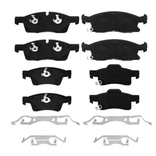 Front Rear Ceramic Brake Pads For 2011-2016 Jeep Grand Cherokee Dodge Durango