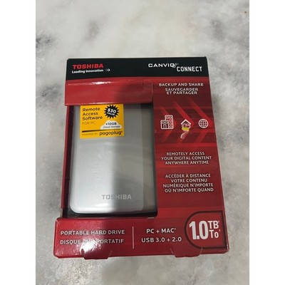 Toshiba Canvio Connect 1TB External Hard Drive USB 3.0 Portable PC Mac