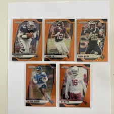 2024 Panini NFL Orange Disco Prizm Lot ( 5 Cards) Nico Collins, Two Rookies + 2!
