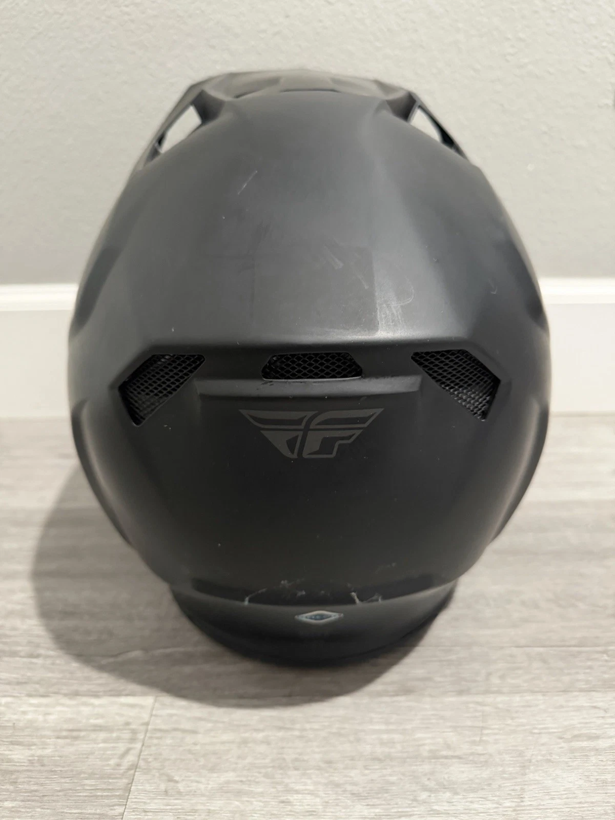 FLY RACING MATTE BLACK FORMULA CC DOT FULL FACE HELMET SIZE MEDIUM WITH CASE