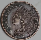 1882 Indian Head Small Cent BN Bronze Philadelphia Business Strike Uncertified