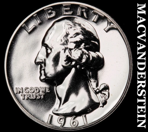 1961 Washington Quarter- Silver- Choice Gem Proof Luster No Reserve #J2120